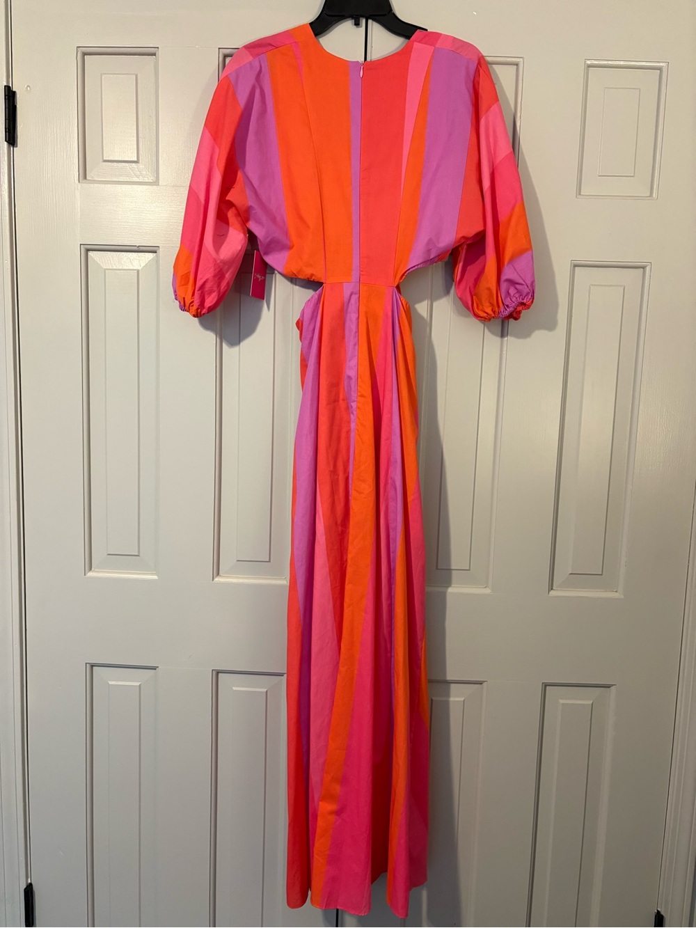NEW Buddy Love Small Maxine Striped Tie-Front Side Cut Out Maxi Dress - Picture 4 of 9